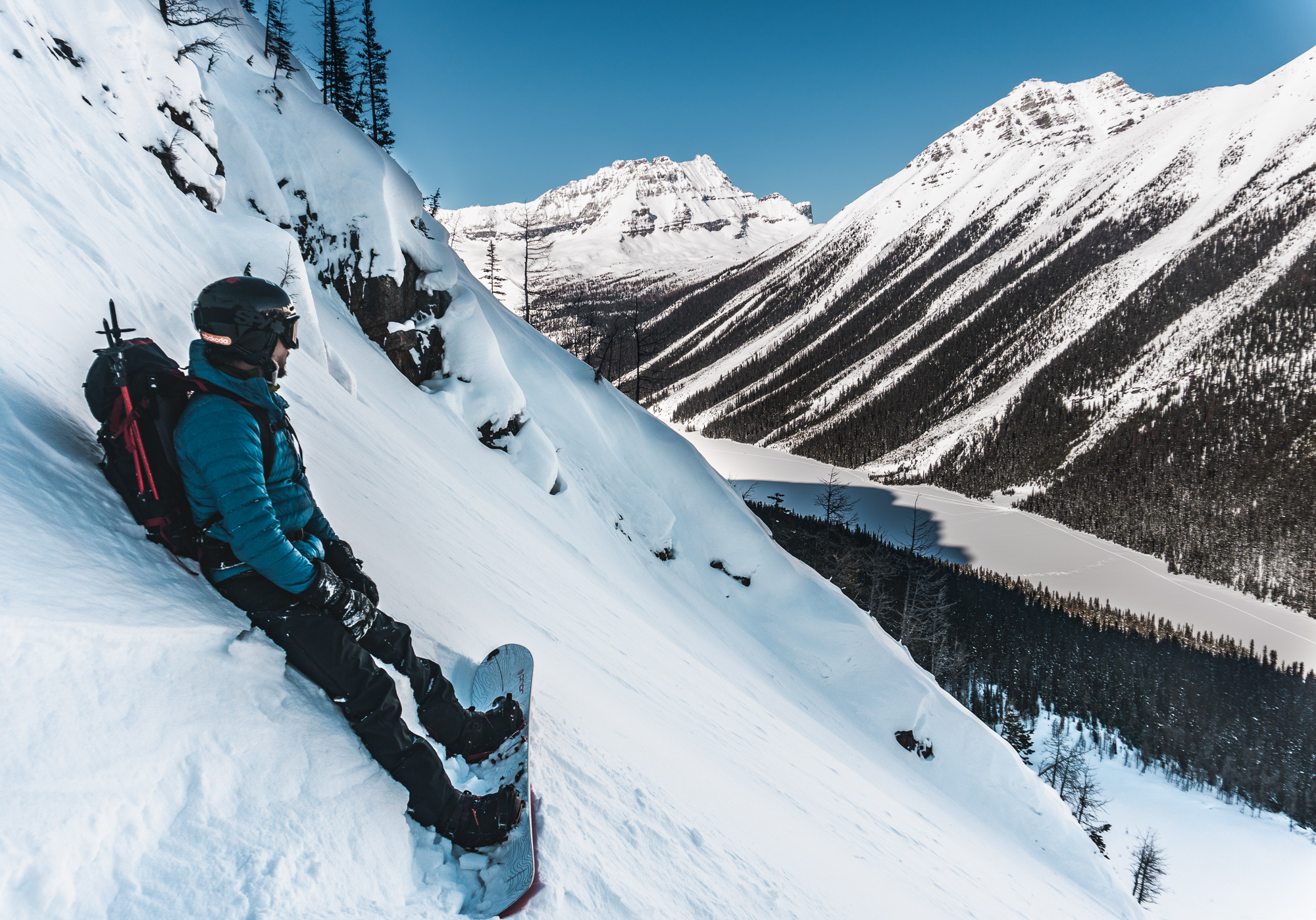 Kindergarten Couloir, Boom lake, Banff National Park